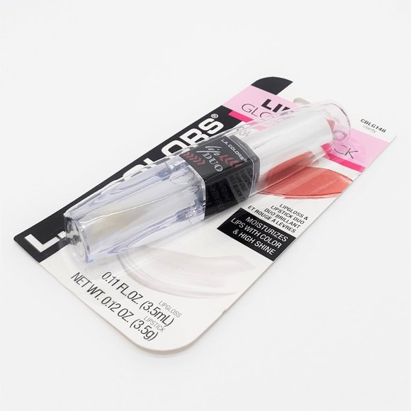 L A COLORS LIPSTICK & LIP GLOSS DUO RED CLARITY - Picture 4 of 6